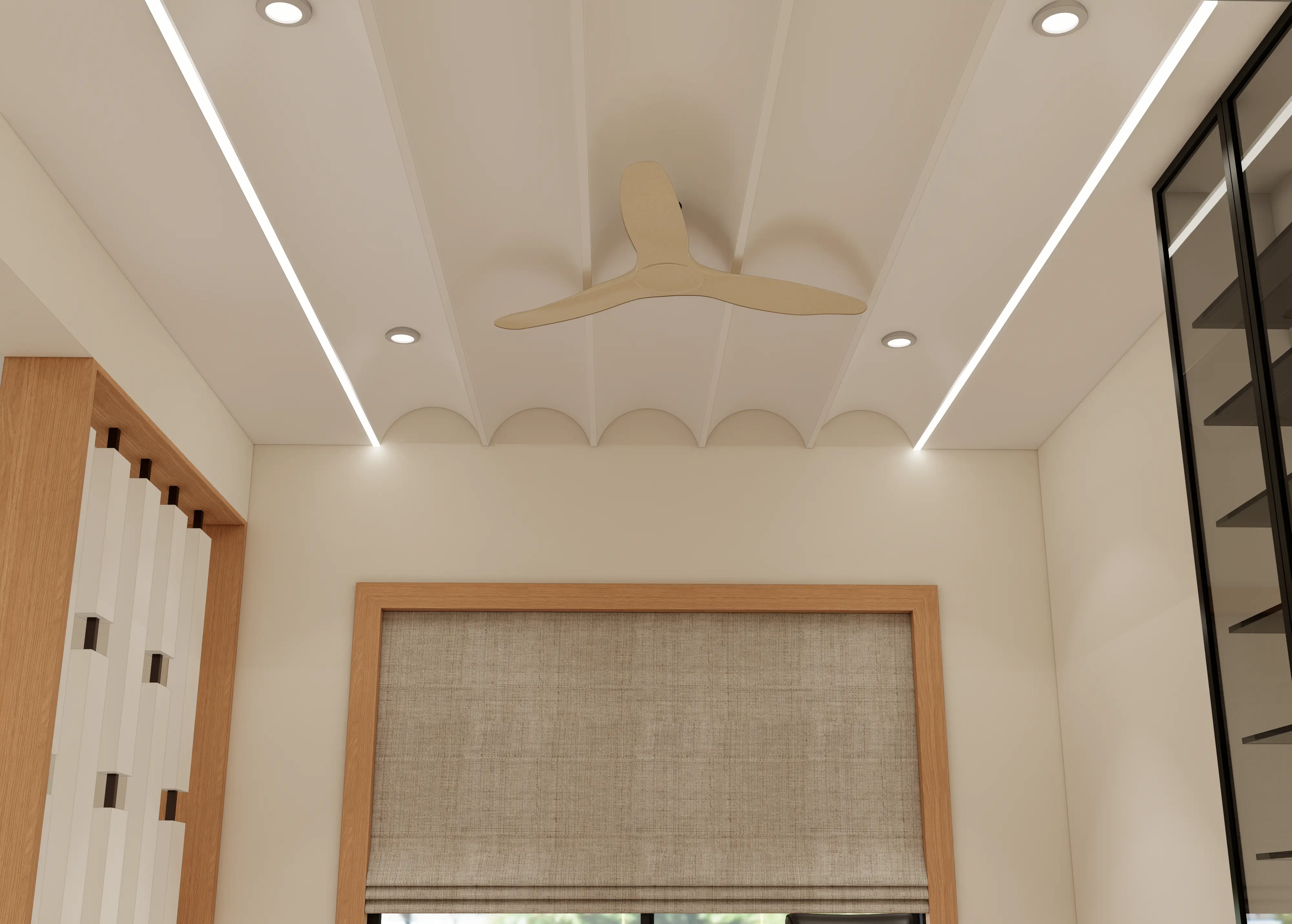 Material palette and interior styling composition